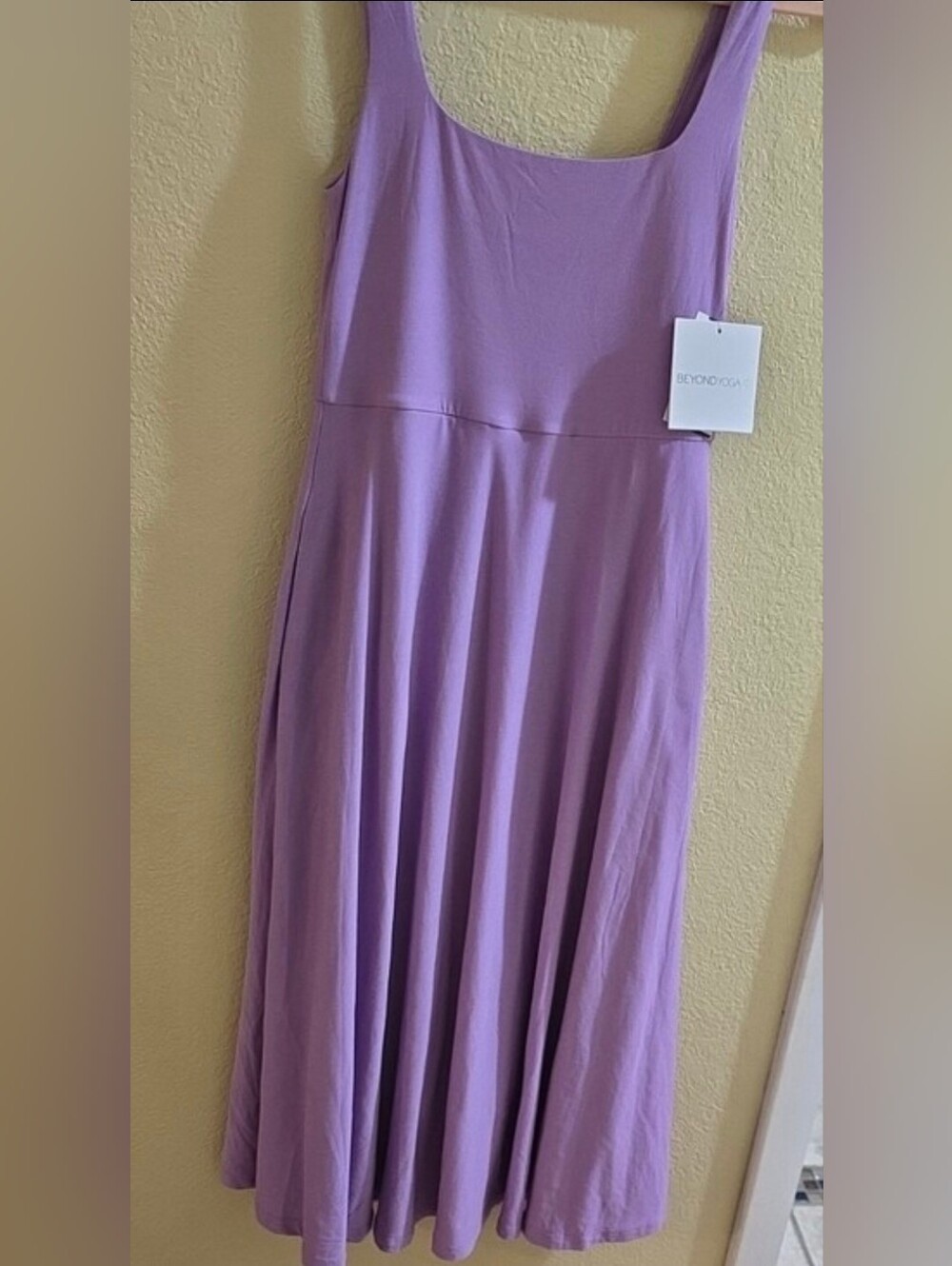 NWT Beyond Yoga Lilac Scoop-Neck Maxi Dress